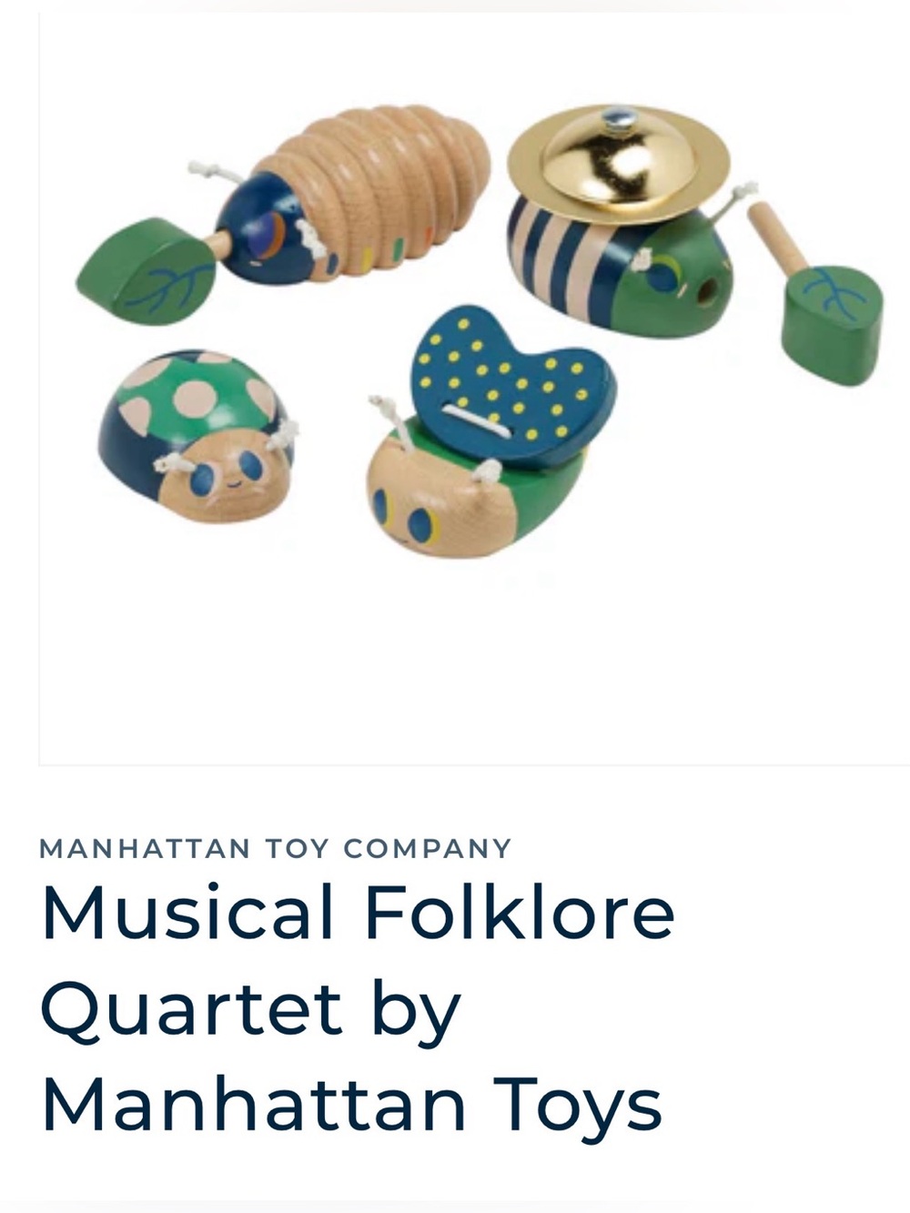Manhattan Toy Musical Folklore Quartet Wooden Kids' Instruments